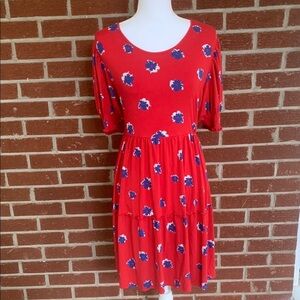 Draper James Red Floral Women's Dress